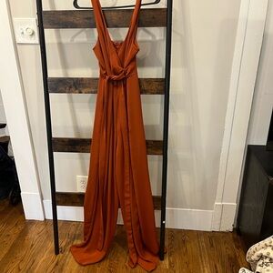 Charlotte Russe Rust Jumpsuit